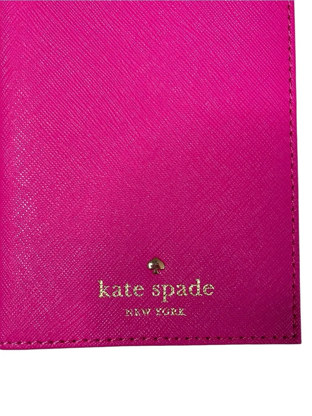 Kate Spade Radish Pink Saffiano Leather Passport Holder SEE DESCRIPTION PLEASE!